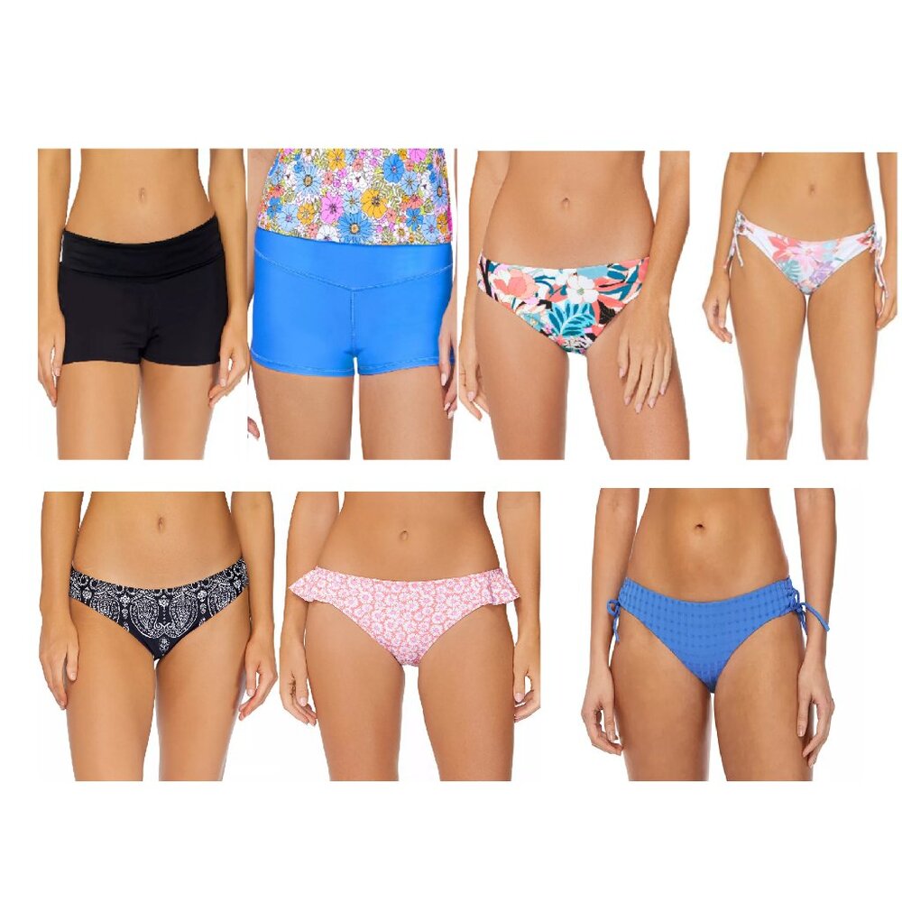 NWT Raisin's Juniors' Assorted Swim Bottoms Multicolor Sizes M-XL $40 12HL269